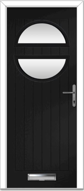 Black Chantilly Farmhouse Composite Door