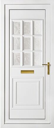 Cambridge One Georgian Bow Fronted Panel External uPVC Door