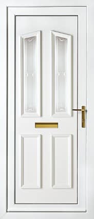 Kensington Two Sandblasted Edwardian Broder Panel uPVC Door
