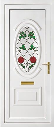 Richmond One Climbing Rose Panel uPVC Door
