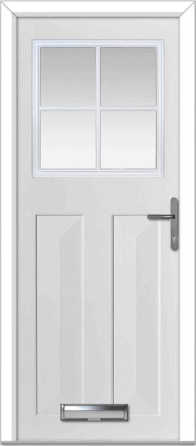 White Eaton Grid Composite Door