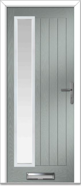 Agate Grey Augusta Long Left Farmhouse Composite Door