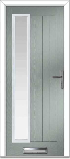 Agate Grey Augusta Long Left Farmhouse Composite Door