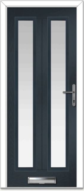 Anthracite Grey Augusta Long 2 Farmhouse Composite Door