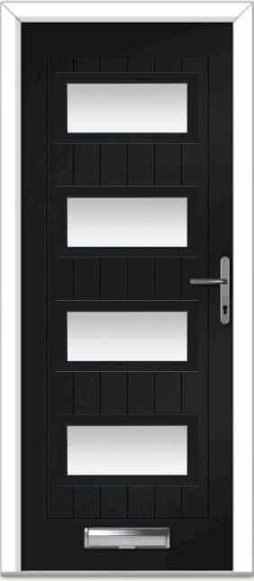 Black Oakmont Farmhouse Composite Door