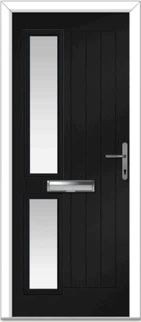 Black Valderrama Left Farmhouse Composite Door