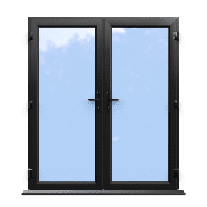 Black Double Glazed uPVC French Door