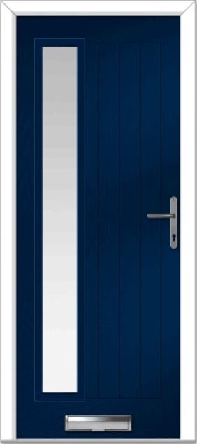 Blue Augusta Long Left Farmhouse Composite Door