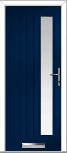 Blue Augusta Long Right Farmhouse Composite Door