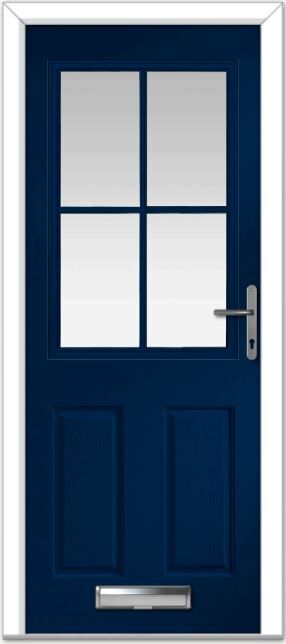 Blue Lyntham 4 Lite Grid Composite Door