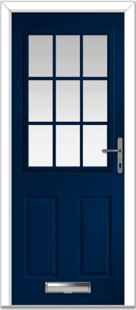 Blue Lyntham Grid Composite Door