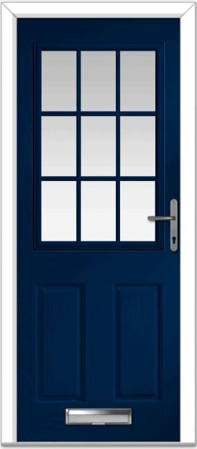 Blue Lyntham Grid Composite Door