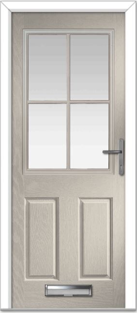 Cream Lyntham 4 Lite Grid Composite Door