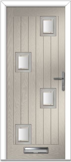 Cream Seminole 5 Left Farmhouse Composite Door