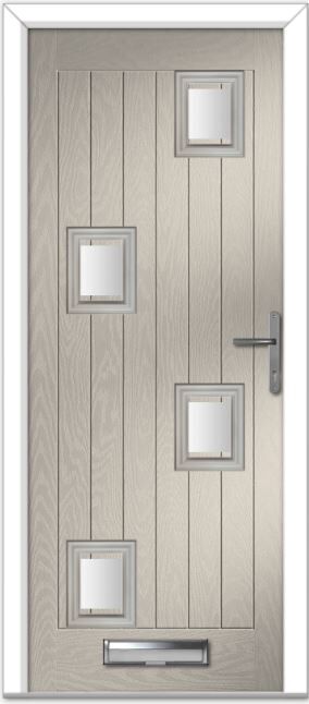 Cream Seminole 5 Left Farmhouse Composite Door