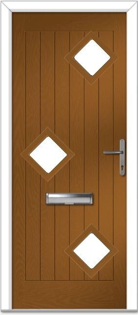 Golden Oak Belfry 3 Left Composite Door