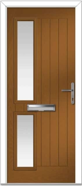 Golden Oak Valderrama Left Farmhouse Composite Door