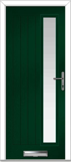 Green Augusta Long Right Farmhouse Composite Door