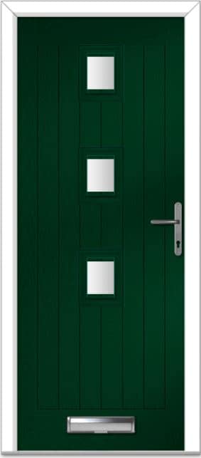 Green Seminole 3 Centre Farmhouse Composite Door