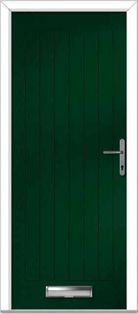 Green Farmhouse Solid Composite Door