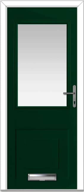 Green Tatton 4 Grid Lite Composite Door