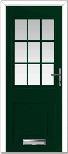 Green Tatton Grid Composite Door