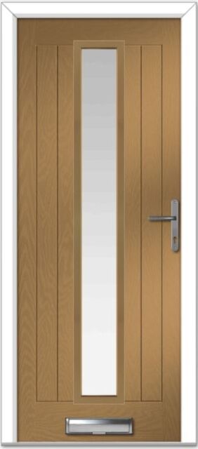 Irish Oak Augusta Long Centre Farmhouse Composite Door