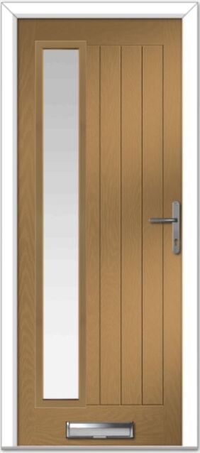 Irish Oak Augusta Long Left Farmhouse Composite Door