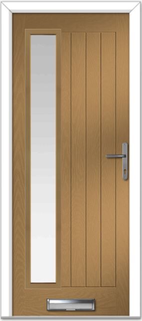 Irish Oak Augusta Long Left Farmhouse Composite Door