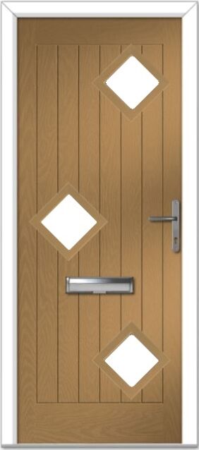 Irish Oak Belfry 3 Left Composite Door