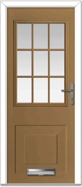 Irish Oak Tatton Grid Composite Door