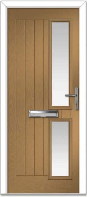 Irish Oak Valderrama Right Farmhouse Composite Door