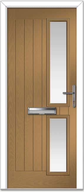 Irish Oak Valderrama Right Farmhouse Composite Door