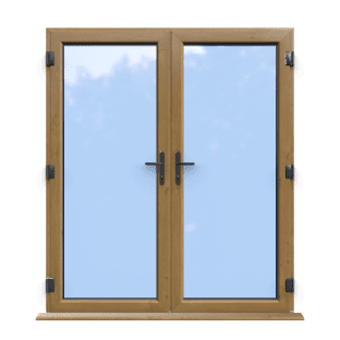 Irish Oak Double Glazed uPVC French Door