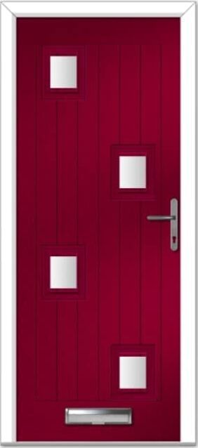 Red Seminole 5 Right Farmhouse Composite Door