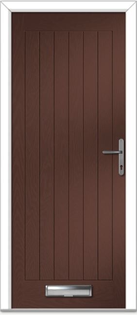 Rosewood Farmhouse Solid Composite Door