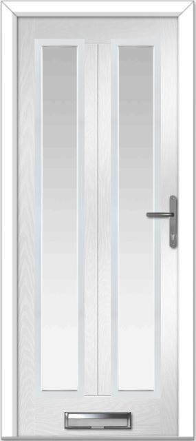 White Augusta Long 2 Farmhouse Composite Door