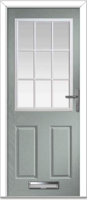 Agate Grey Lyntham Grid Composite Door 1 Agate Grey Lyntham Grid Composite Door