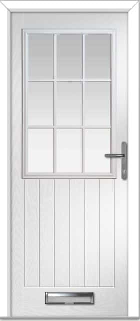 White Lyntham Grid Farmhouse Composite Door 1 White Lyntham Grid Farmhouse Composite Door