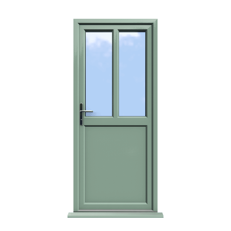 Barnsley - Chartwell Green Half Glazed uPVC Door Supply Only 1 Barnsley - Chartwell Green Half Glazed uPVC Door Supply Only