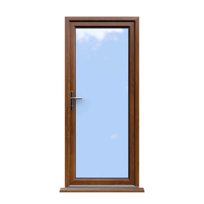 Norwich - Golden Oak Fully Glazed uPVC Door Supply Only 1 Norwich - Golden Oak Fully Glazed uPVC Door Supply Only