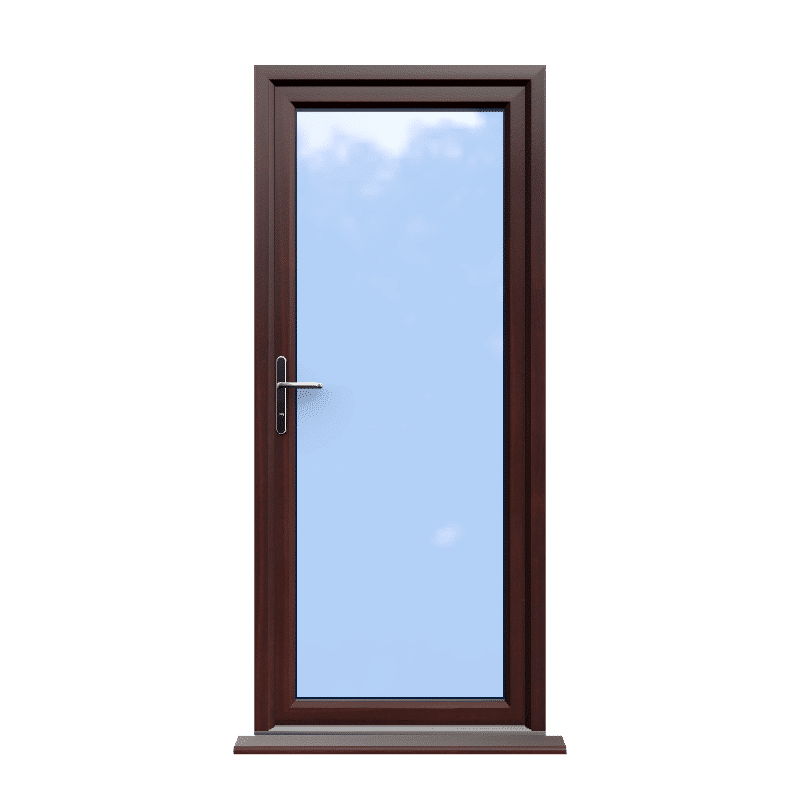 Norwich - Rosewood Fully Glazed uPVC Door Supply Only 1 Norwich - Rosewood Fully Glazed uPVC Door Supply Only