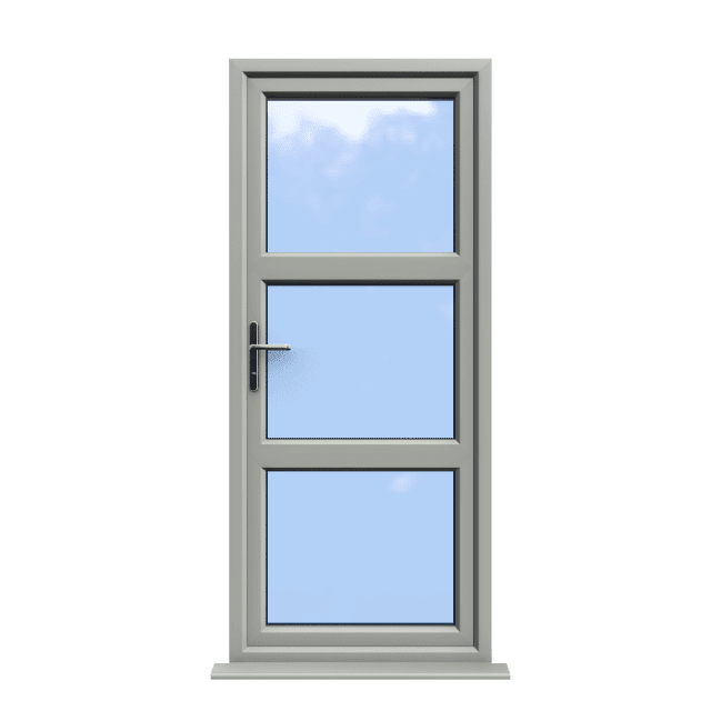 Birmingham - Agate Grey Double Glazed uPVC Door Supply Only 1 Birmingham - Agate Grey Double Glazed uPVC Door Supply Only