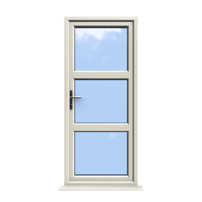 Birmingham - Cream Double Glazed uPVC Door Supply Only 1 Birmingham - Cream Double Glazed uPVC Door Supply Only