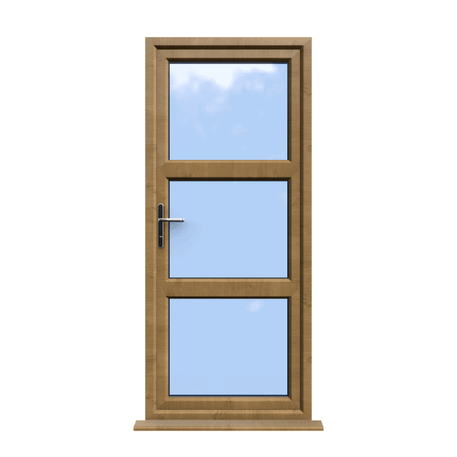 Birmingham - Irish Oak Double Glazed uPVC Door Supply Only 1 Birmingham - Irish Oak Double Glazed uPVC Door Supply Only