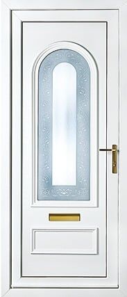 Canterbury One Sandblasted Border Panel External uPVC Door 1 Canterbury One Sandblasted Border Panel External uPVC Door
