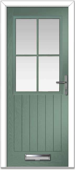 Chartwell Green Lyntham 4 Lite Grid Farmhouse Composite Door 1 Chartwell Green Lyntham 4 Lite Grid Farmhouse Composite Door
