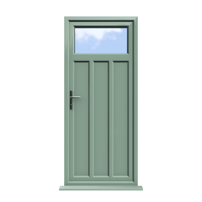 Derby - Chartwell Green On White Double Glazed uPVC Door Supply Only 1 Derby - Chartwell Green On White Double Glazed uPVC Door Supply Only