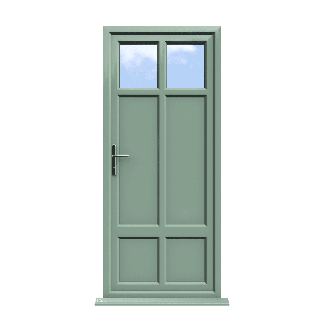 Gloucester - Chartwell Green On White uPVC Door Supply Only 1 Gloucester - Chartwell Green On White uPVC Door Supply Only