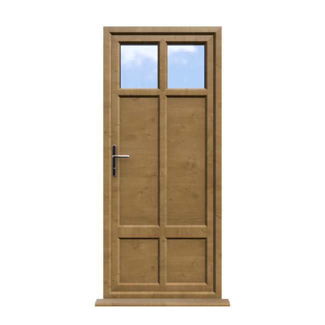 Gloucester - Irish Oak On White uPVC Door Supply Only 1 Gloucester - Irish Oak On White uPVC Door Supply Only